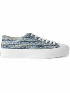 Givenchy - City Logo-Jacquard Denim Sneakers - Blue