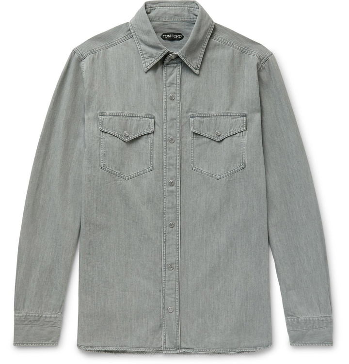 Photo: TOM FORD - Denim Shirt - Gray