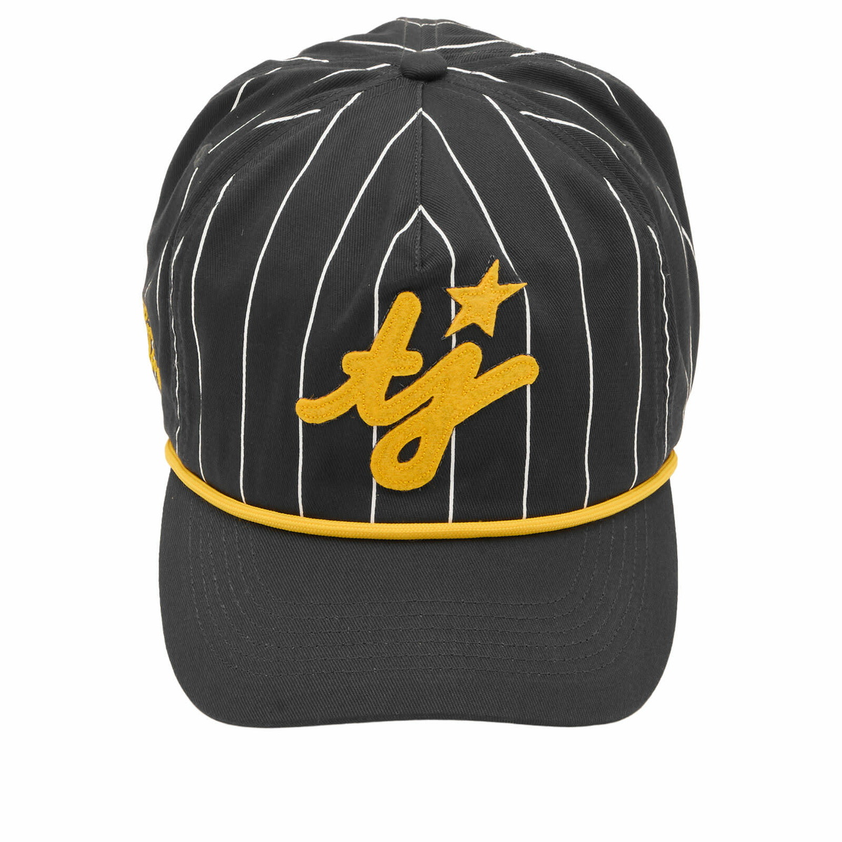 TwoJeys Men's Pinstripe Cap in Black/Yellow 