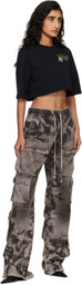 AMIRI Black Chateau Keys Cropped T-shirt