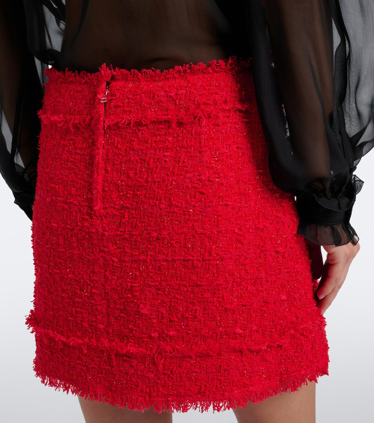 Dolce&Gabbana Cotton-blend bouclé miniskirt