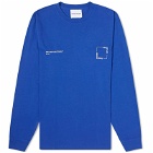 MKI Men's Long Sleeve Square Logo T-Shirt in Royal Blue