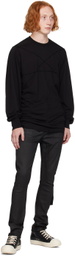 Rick Owens DRKSHDW Black Porterville Jumbo Penta Seams Long Sleeve T-Shirt