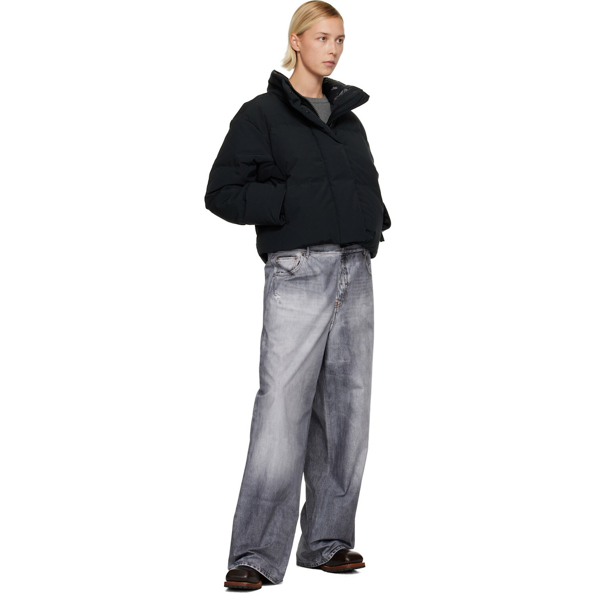 Canada Goose Black 'Black Label' Grandview Cropped Down Jacket