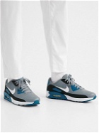 Nike Golf - AirMax 90 G Coated-Mesh Golf Shoes - Gray