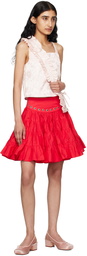 Sandy Liang Red Chumi Miniskirt