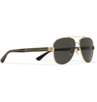Gucci - Aviator-Style Gold-Tone and Acetate Sunglasses - Gold