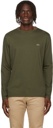 Lacoste Green Pima Cotton Long Sleeve T-Shirt