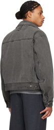 Solid Homme Gray Garment Dyeing Loop Jacket