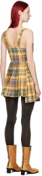 Charles Jeffrey LOVERBOY Yellow Kilt Minidress