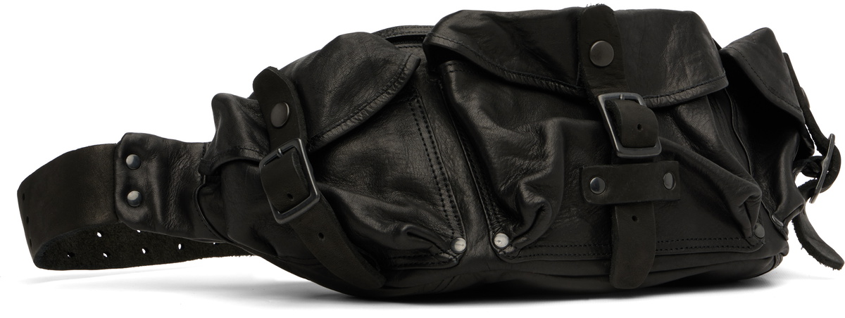 Yohji Yamamoto ボディバッグ ブラック YOHJI YAMAMOTO Black Japan Shoulder 3Pin Body Belt Bag Yohji Yamamoto