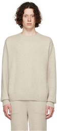 The Elder Statesman Off-White Cashmere Sweater