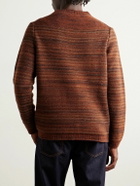 Inis Meáin - Striped Merino Wool and Cashmere-Blend Sweater - Brown
