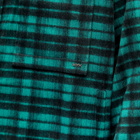 Wooyoungmi Men's Check Wool Overshirt in Fresh Green