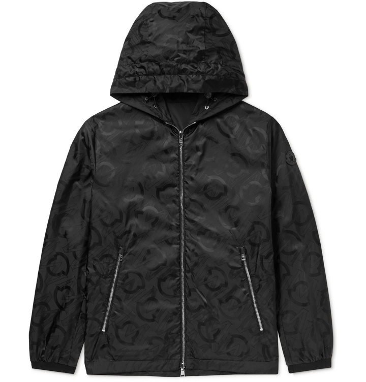 Photo: MONCLER - Cordier Reversible Logo-Jacquard Shell Hooded Jacket - Black