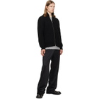 MM6 Maison Margiela Black Ribbed Knit Jacket