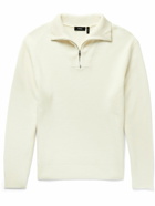 Theory - Lamar Ribbed Wool-Blend Half-Zip Sweater - Neutrals