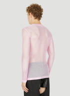 Net Long Sleeve Top in Pink