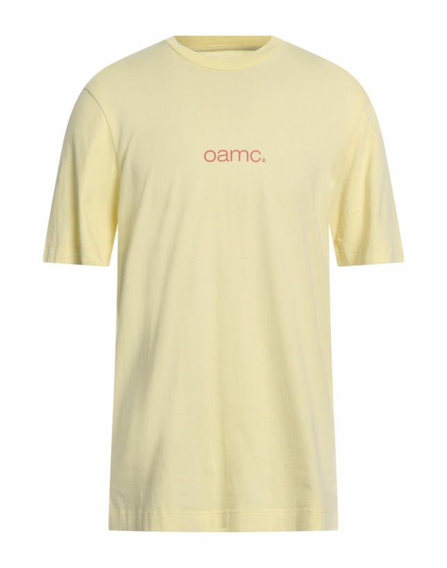 Photo: Oamc Mens T-shirt Pastel in Yellow