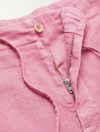 Loro Piana - Straight-Leg Linen-Blend Twill Drawstring Shorts - Pink