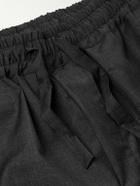 Saman Amel - Straight-Leg Wool Drawstring Shorts - Gray