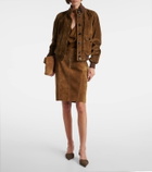 Tom Ford Suede pencil skirt