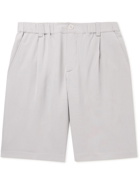 Jacquemus - Gelati Straight-Leg Pleated Woven Bermuda Shorts - Gray