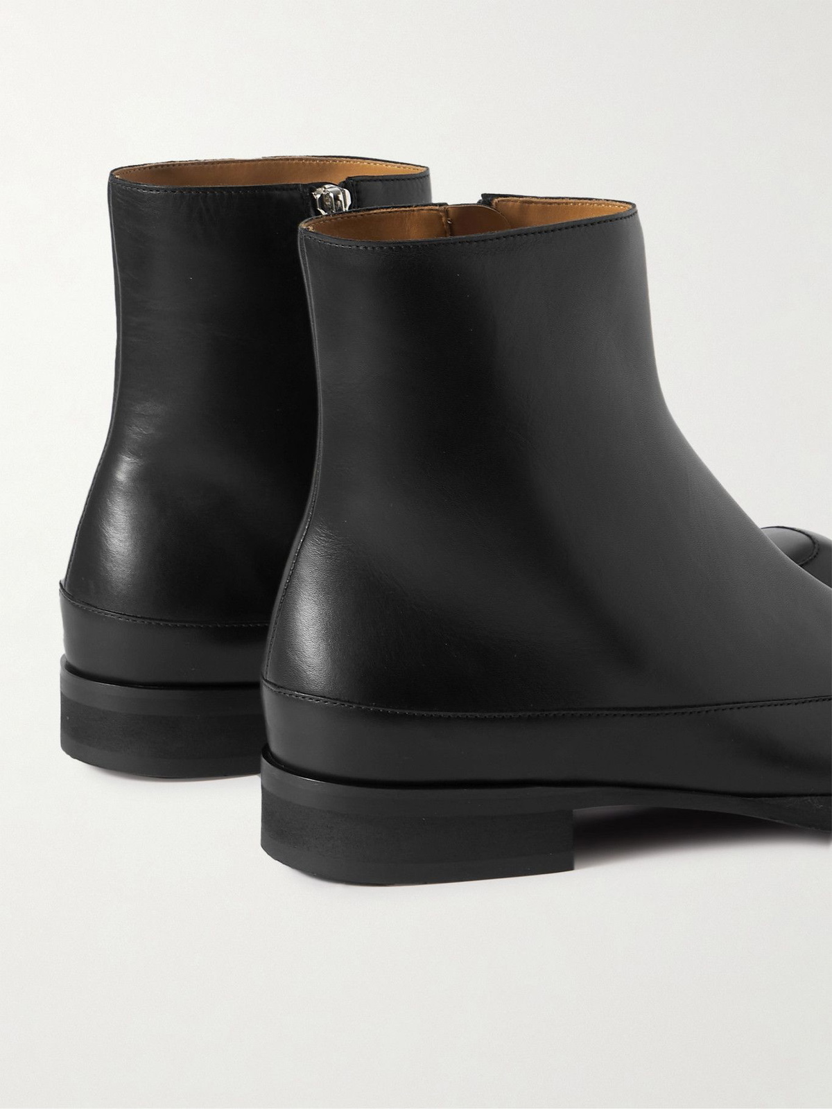 The Row Garden Leather Boots Black The Row