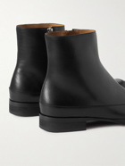 The Row - Garden Leather Boots - Black