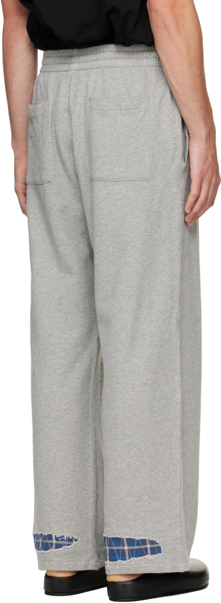 We11done Gray Repaired Sweatpants