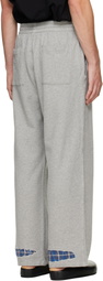We11done Gray Repaired Sweatpants