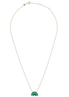 Aliita Arcoiris Turquoise 9kt Gold Rainbow Necklace - Multicoloured 1 - One Size