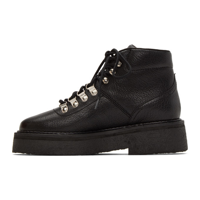 BY FAR Black Grained Leo Boots