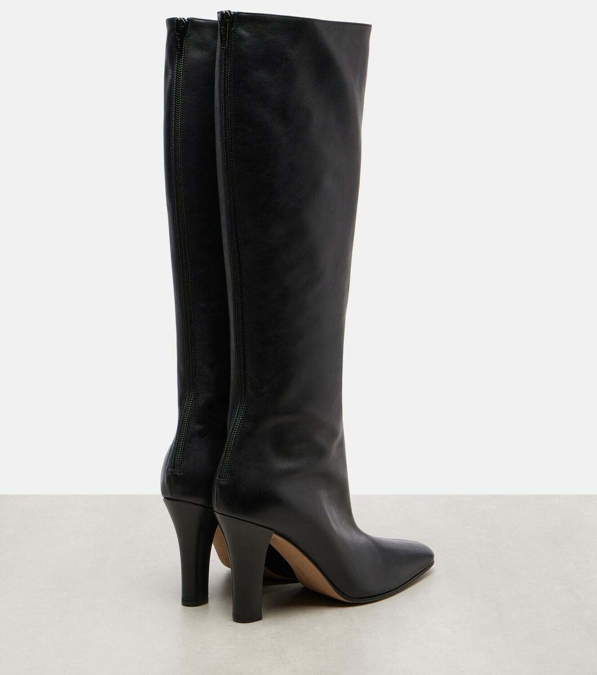 The Row Mona leather knee-high boots