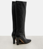 The Row Mona leather knee-high boots