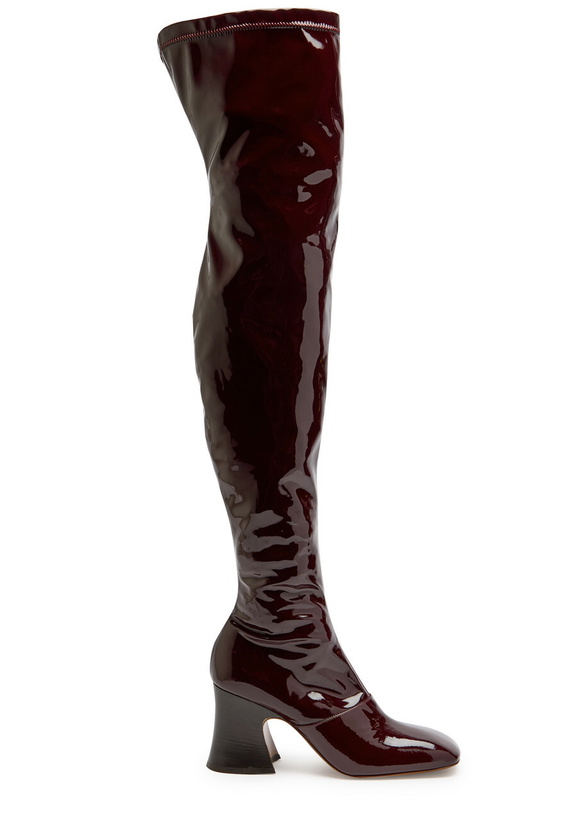 Photo: Chloe Janis Glossed-leather Over-the-knee Boots Burgundy