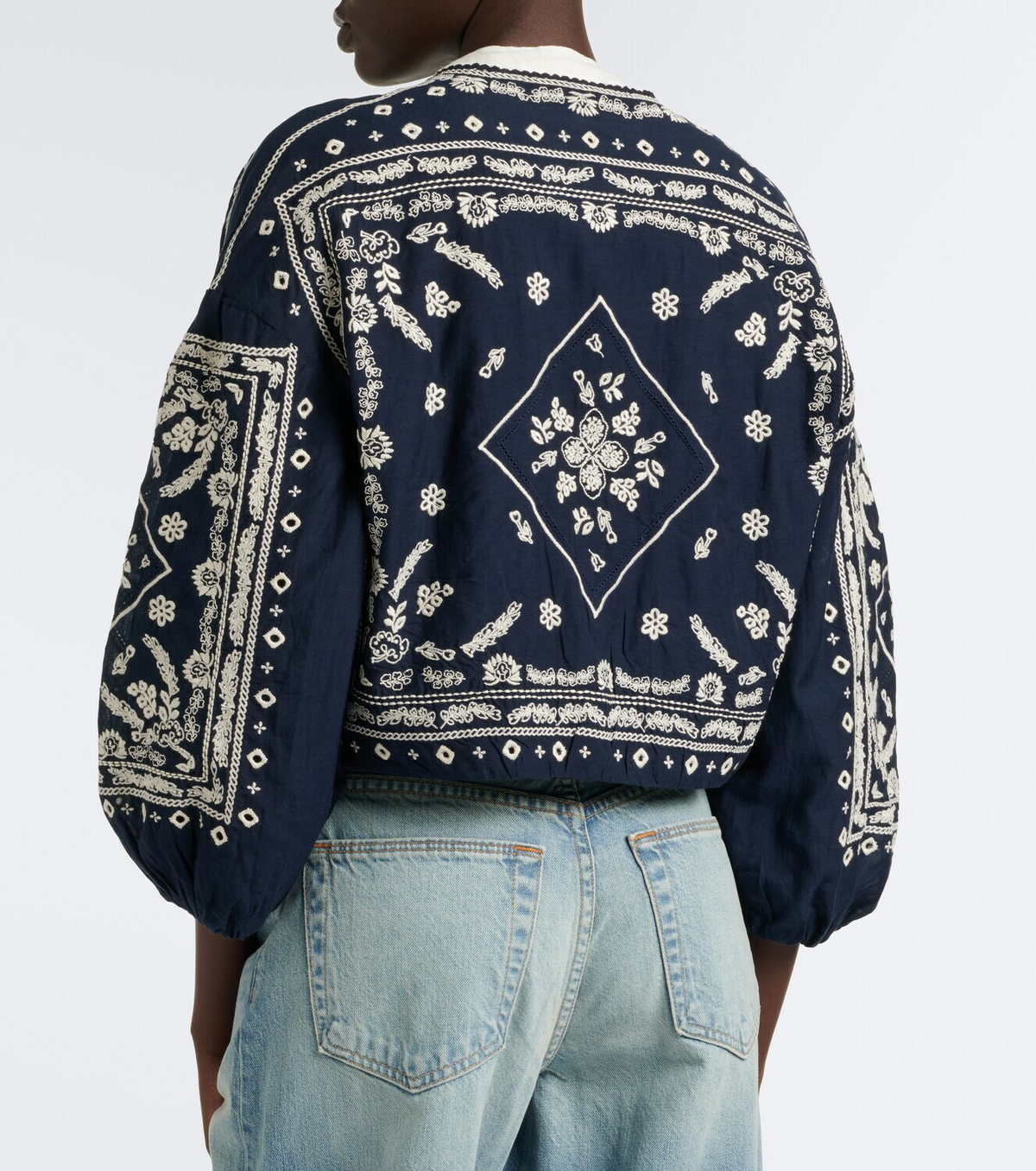 Veronica Beard Drake embroidered cotton-blend jacket