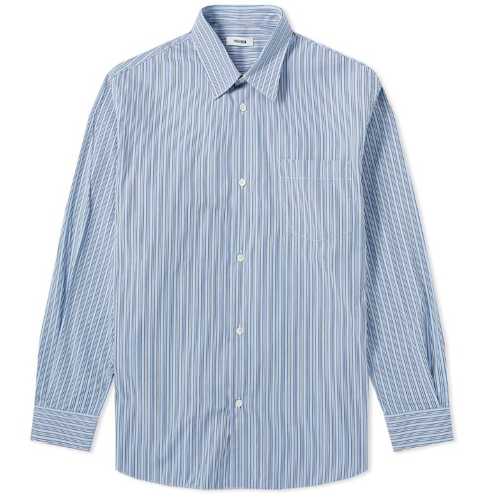 Photo: Tr&egrave;s Bien Classic Big Stripe Shirt Blue & White