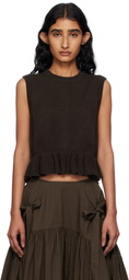 Cecilie Bahnsen Brown Bill Vest