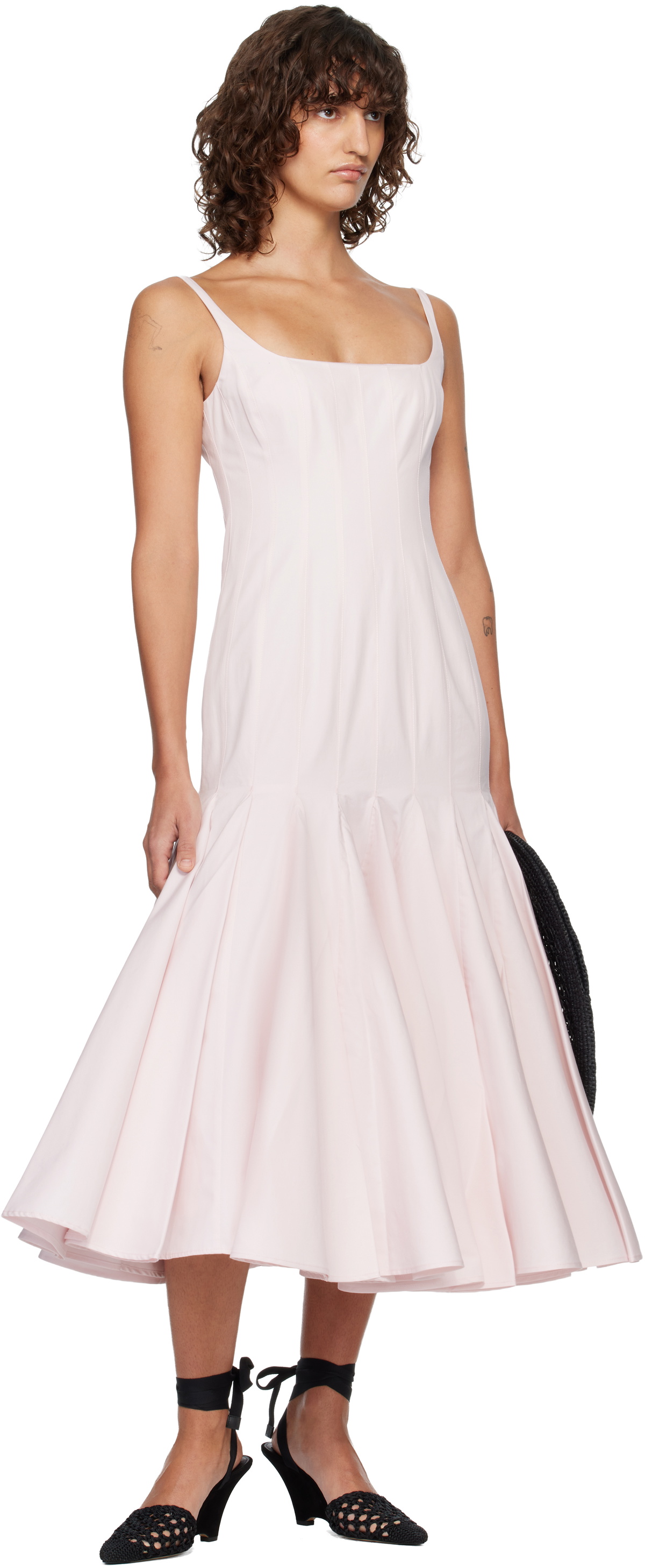JACQUEMUS Pink 'The Agave' Midi Dress