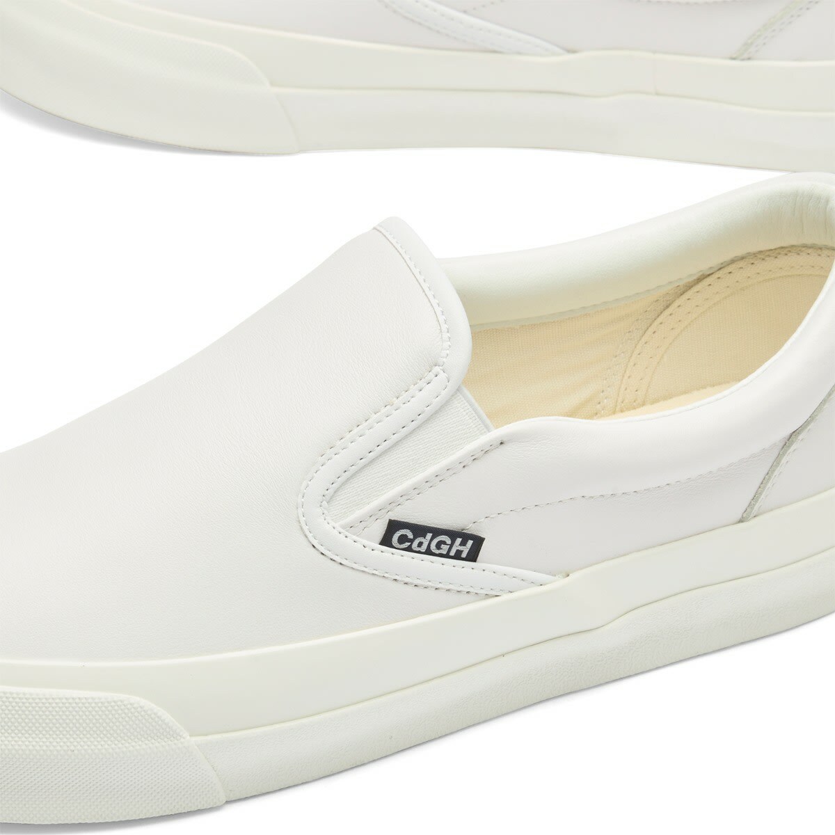 Comme des Garçons Homme Men's Steer Slip OnSneakers in White