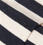 Oliver Spencer Loungewear - Byram Striped Stretch Cotton-Blend Socks - Blue