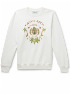 Casablanca - Joyaux D’Afrique Logo-Print Organic Cotton-Jersey Sweatshirt - White