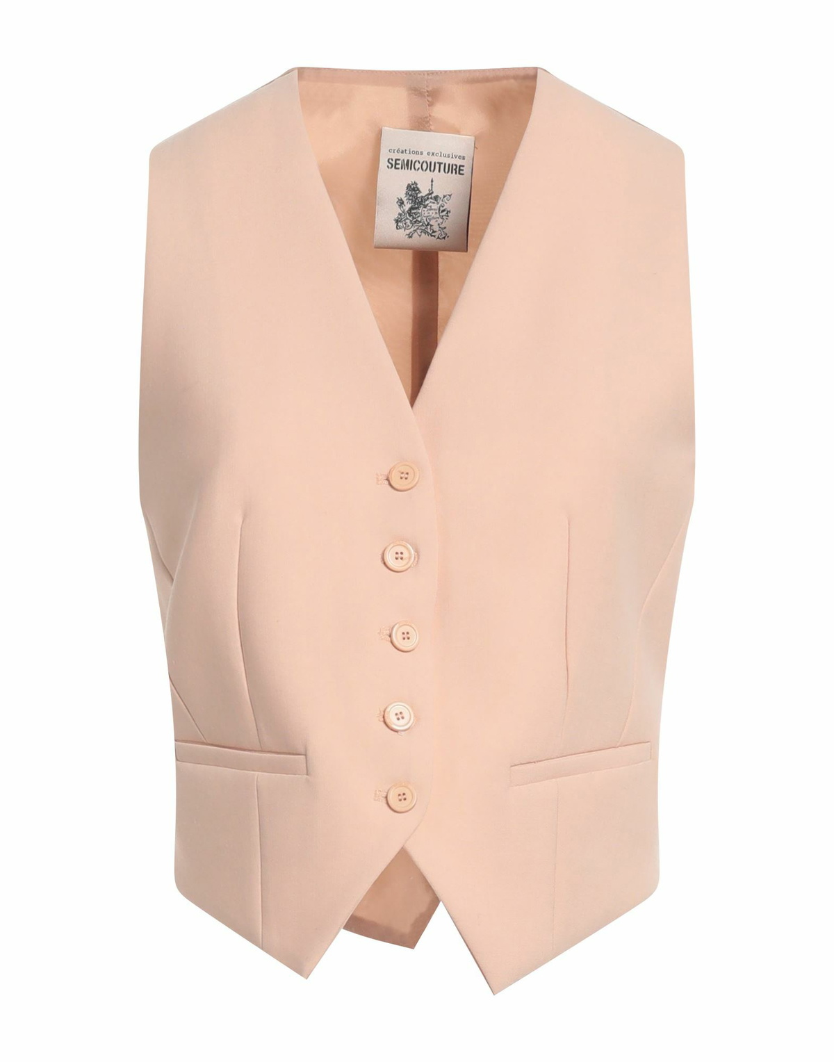 Semicouture Womens Tailored Vest Light in Pink