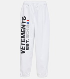 Vetements Logo cotton-blend sweatpants