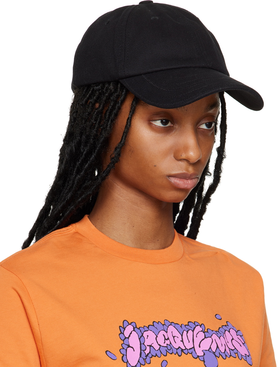 Jacquemus Black Le Raphia 'La Casquette' Cap Jacquemus