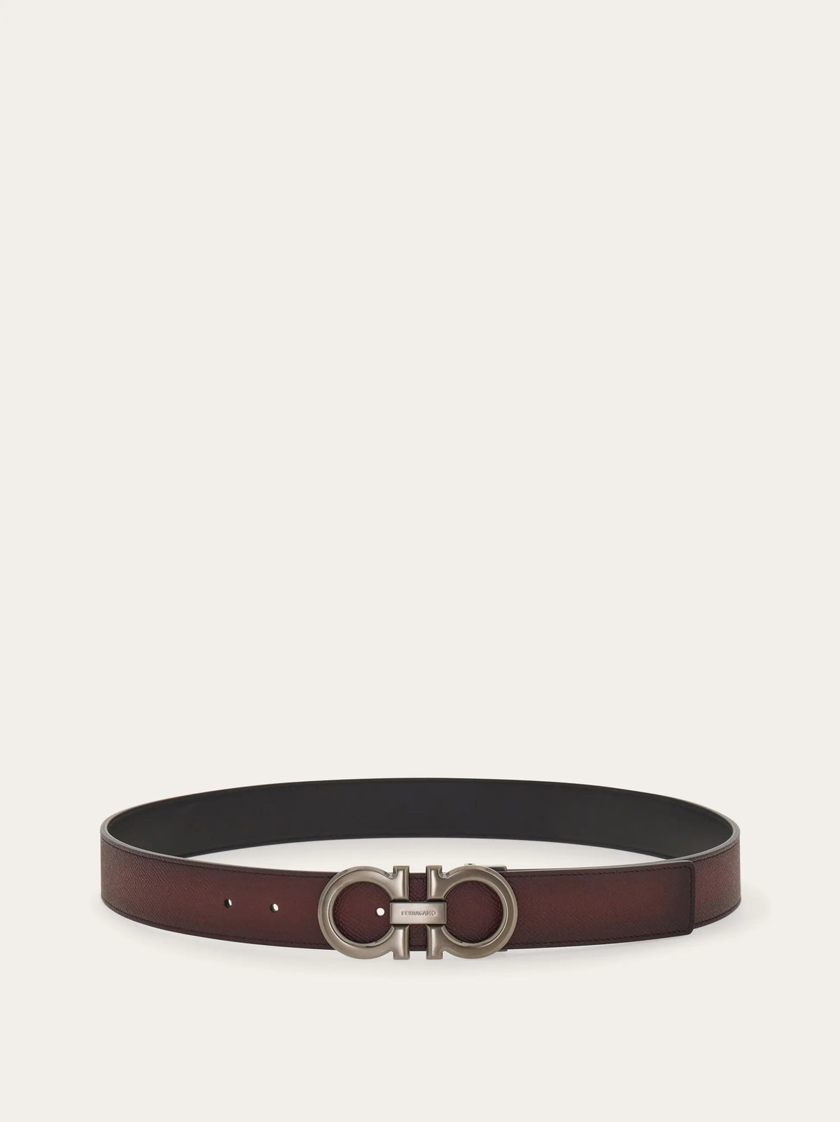 Ferragamo Mens Reversible and adjustable Gancini belt in Red