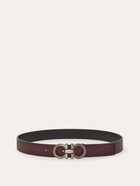 Ferragamo Mens Reversible and adjustable Gancini belt in Red