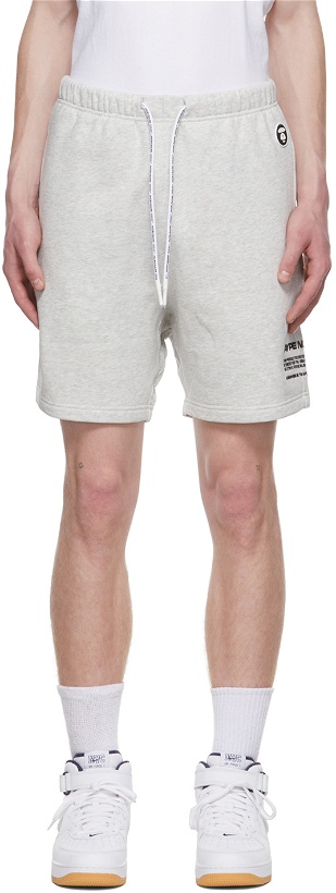 Photo: AAPE by A Bathing Ape Grey Cotton Shorts