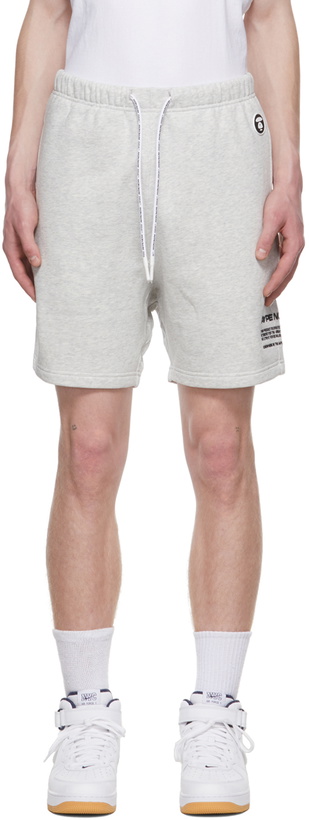 Photo: AAPE by A Bathing Ape Grey Cotton Shorts